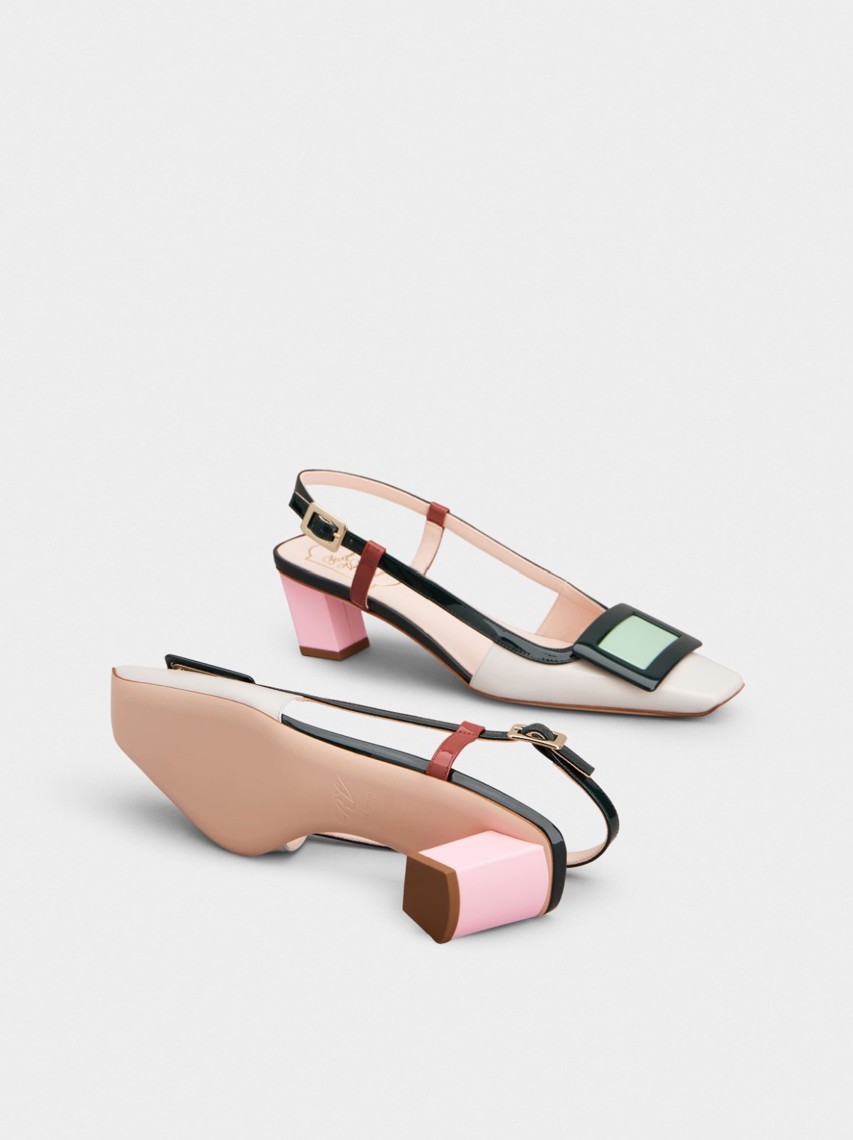 Roger Vivier Belle Vivier slingback pumps in patent leather