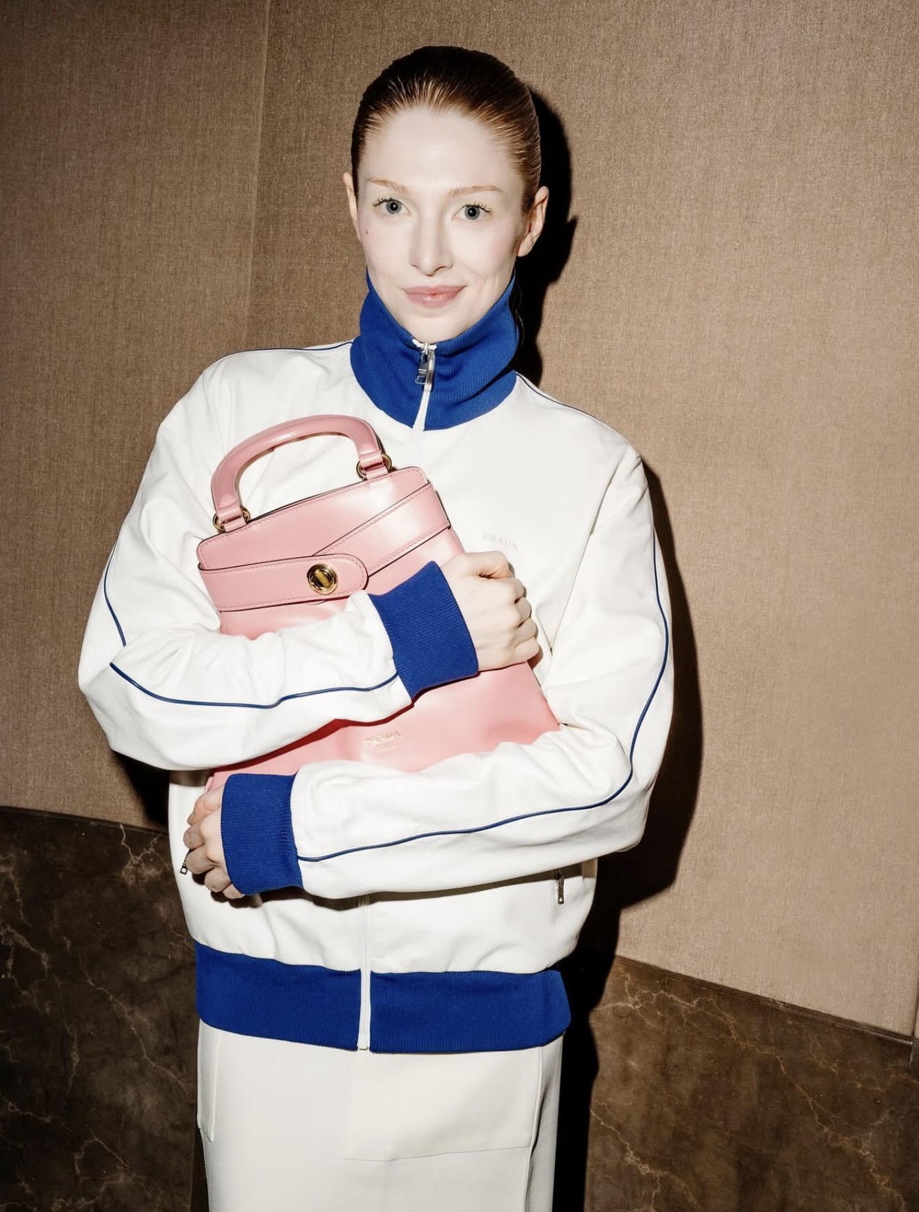 Hunter Schafer's look at the Prada event
