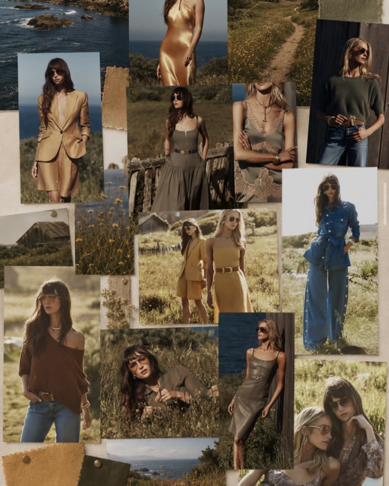 L'Agence high-summer collection showcasing sharp tailoring paired with relaxed coastal elements.