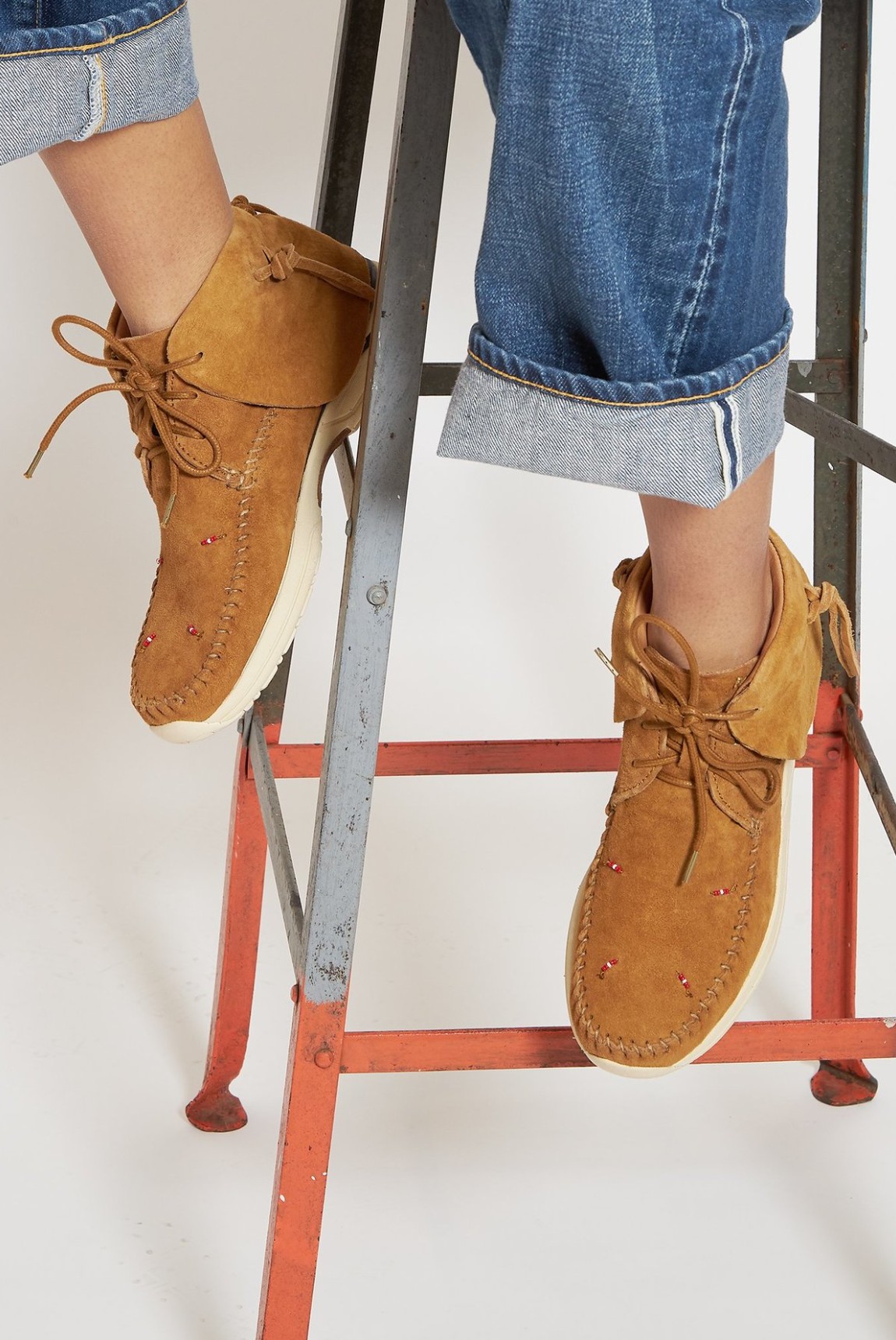 The iconic visvim FBT Lhamo-Folk hybrid sneaker-moccasin