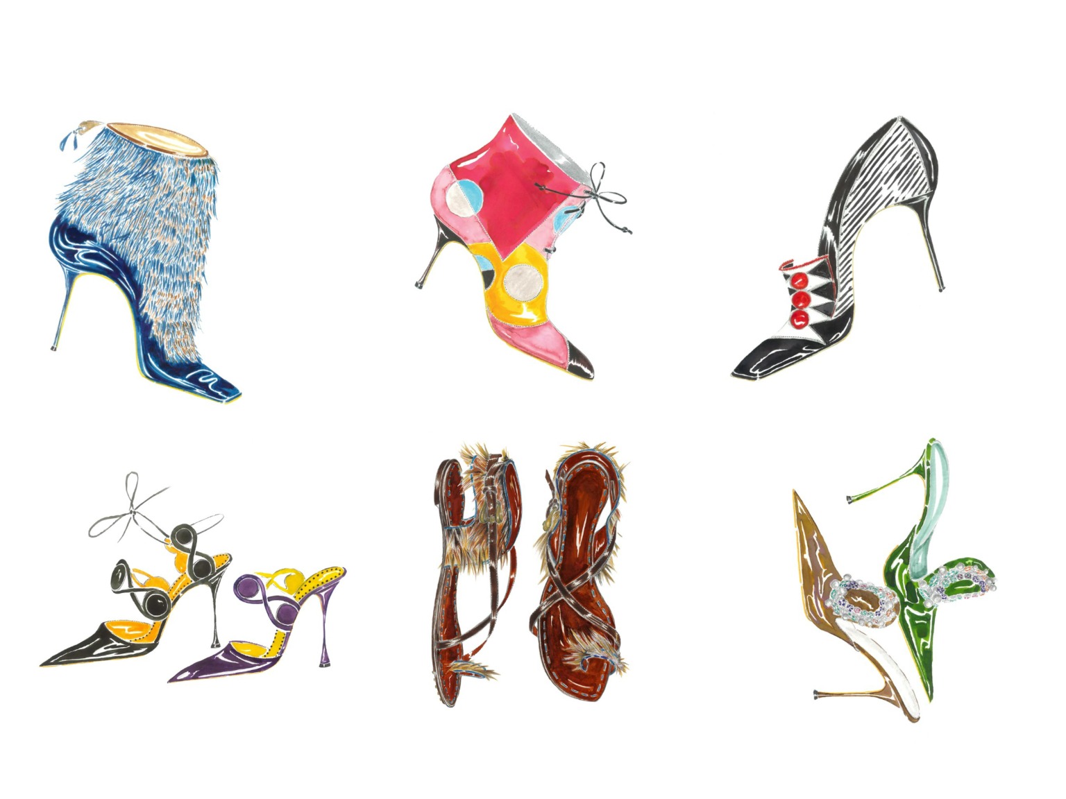 Manolo Blahnik sketches
