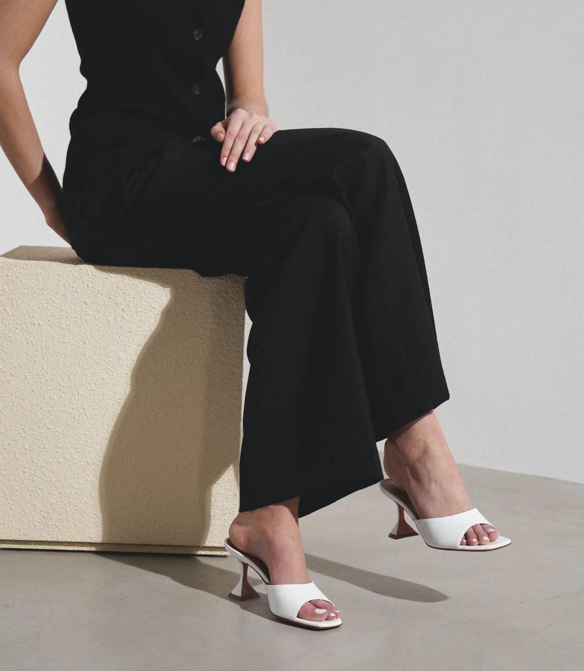 Outfits with Amina Muaddi Lupita mule