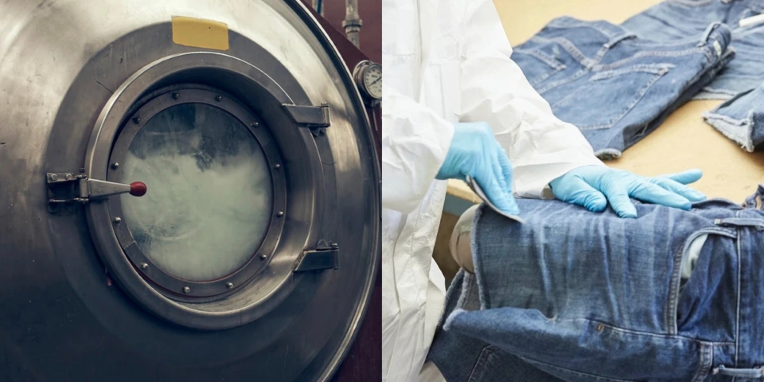 The Citizens of Humanity washing and dyeing facility employing independently developed ozone technology and efficient machinery to reduce water consumption at every stage.
