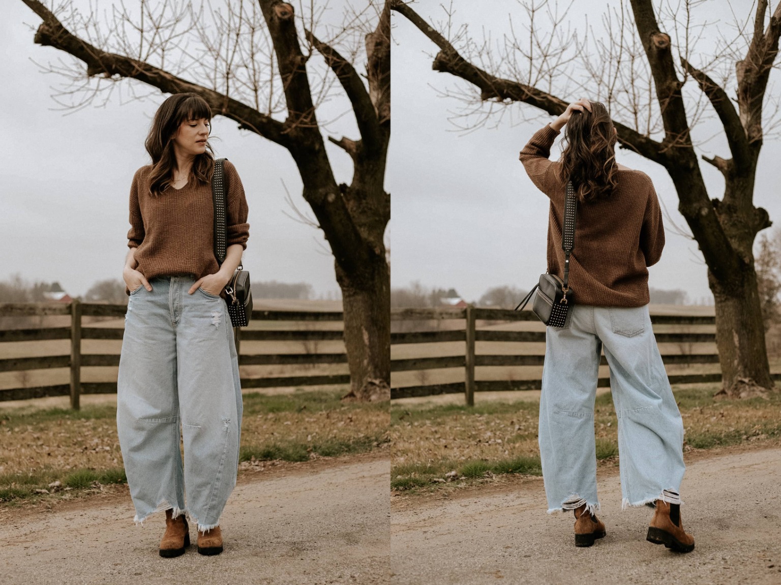 Contemporary fashion outfit styled with Citizens of Humanity Horseshoe Jeans.