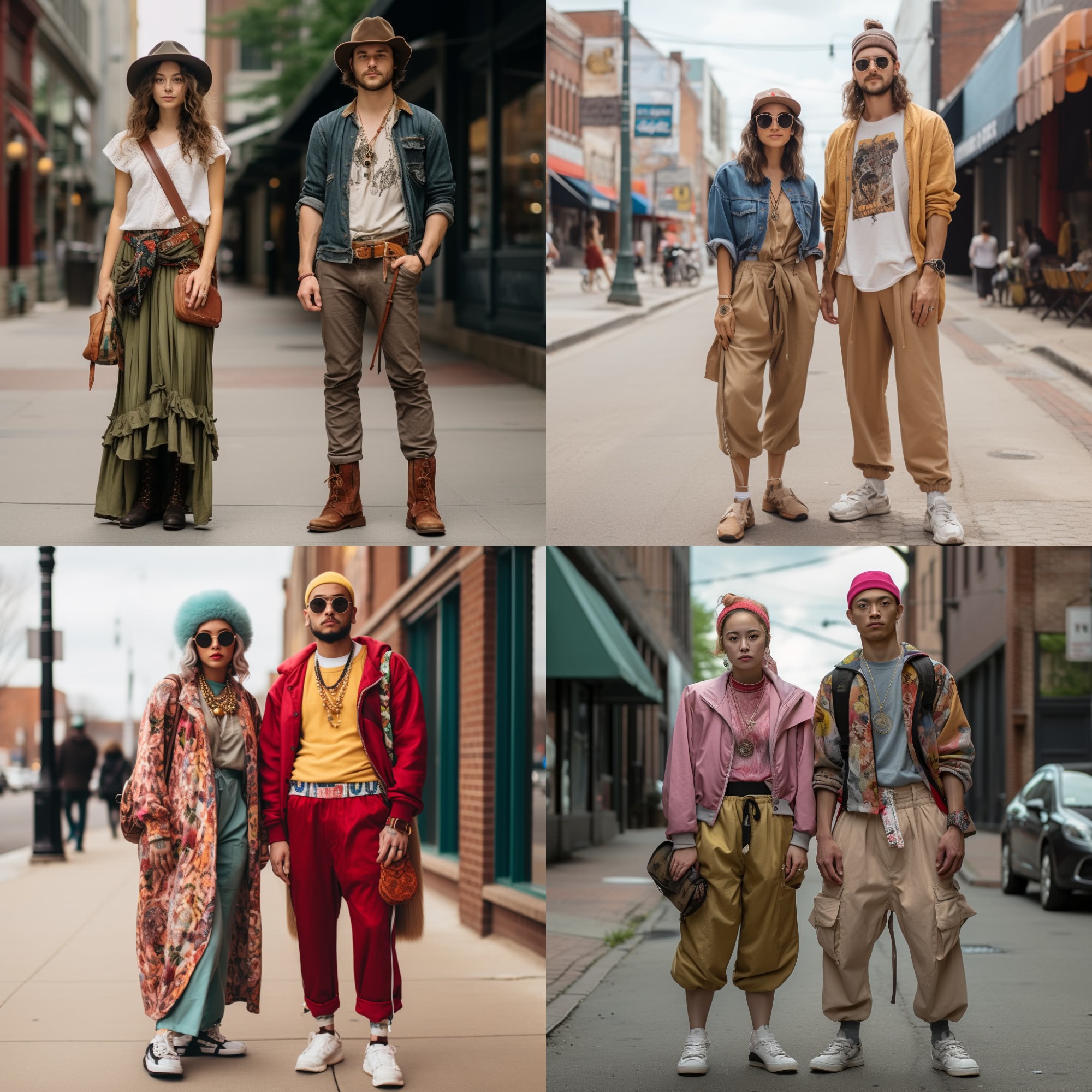 AI curated images of the average fashion style of individuals in Ohio
