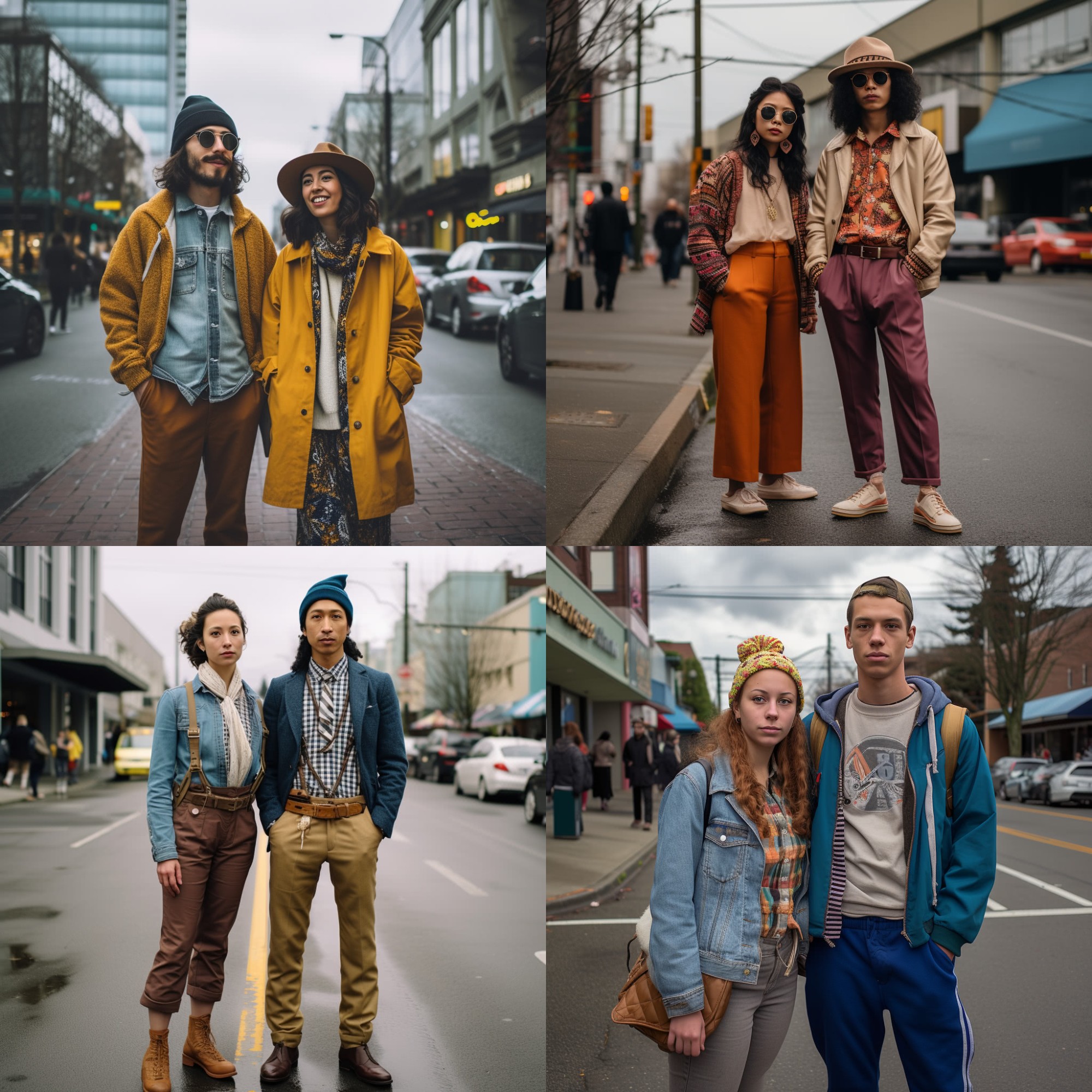AI curated images of the average fashion style of individuals in Washington