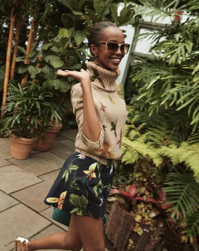 Oscar de la Renta 2025 Pre-Spring Floral Top