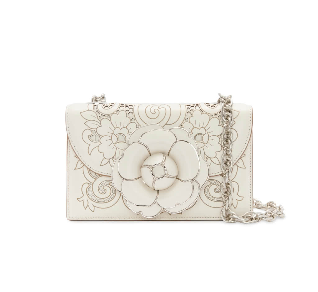 Oscar de la Renta Laser Cut Tro Bag 
