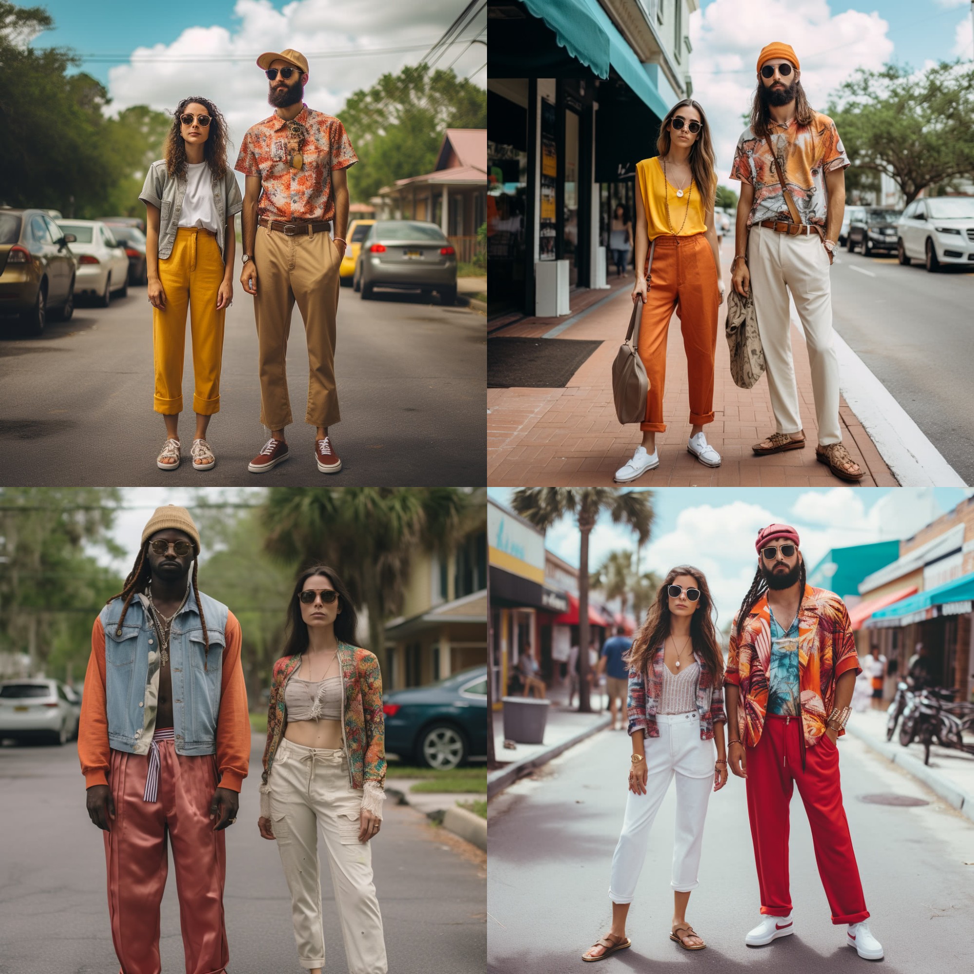 AI curated images of the average fashion style of individuals in Florida
