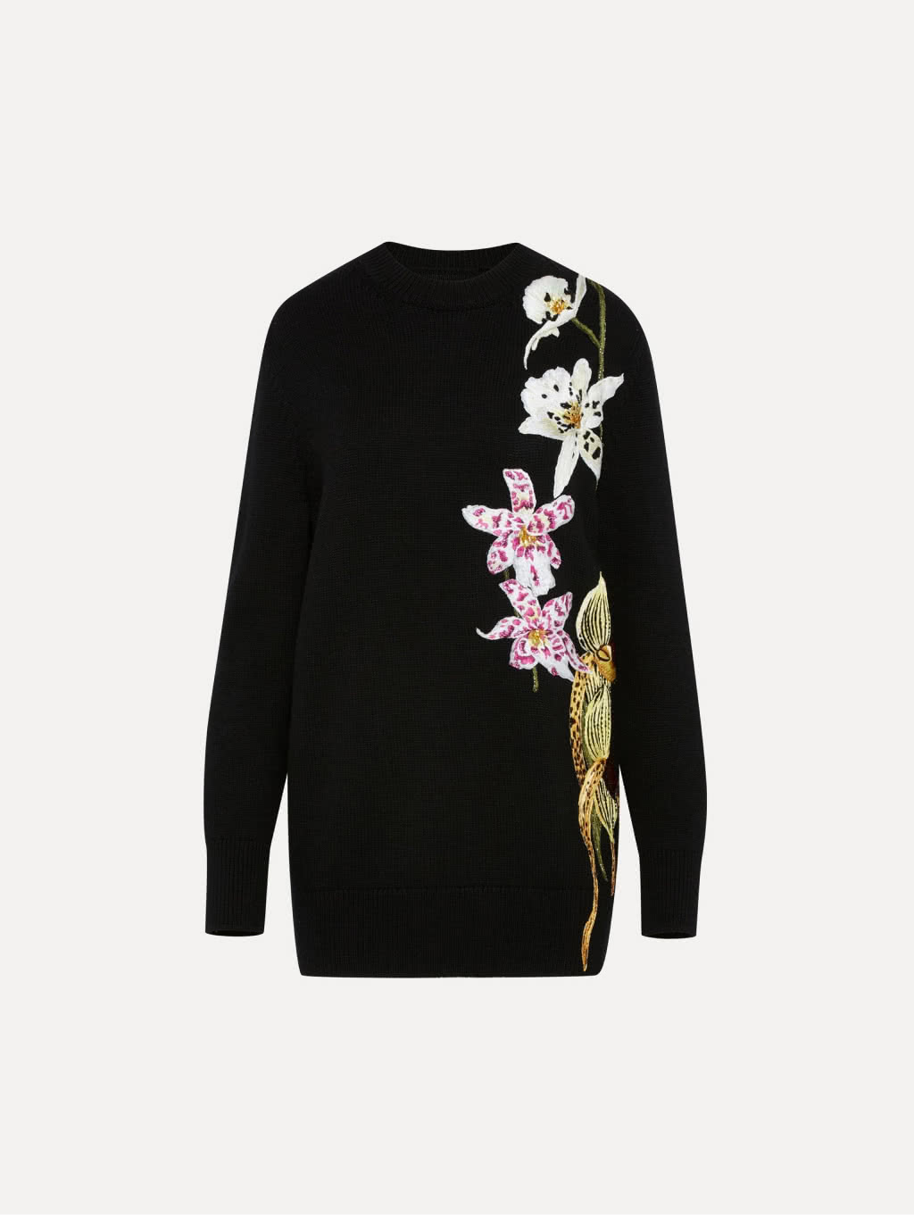 Oscar de la Renta Orchid Crochet Pullover