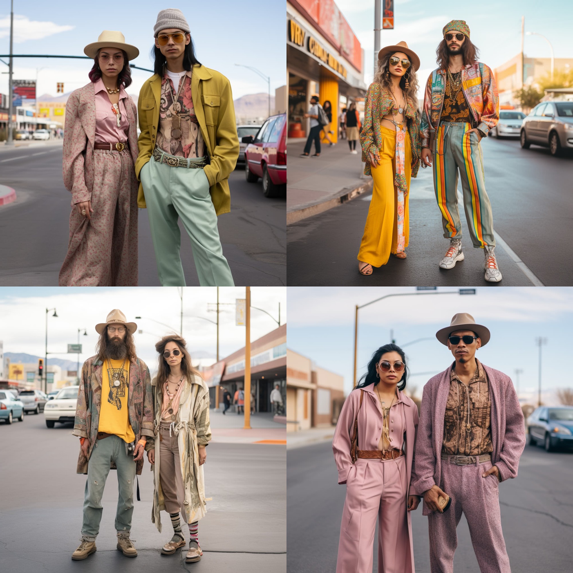 AI curated images of the average fashion style of individuals in Nevada