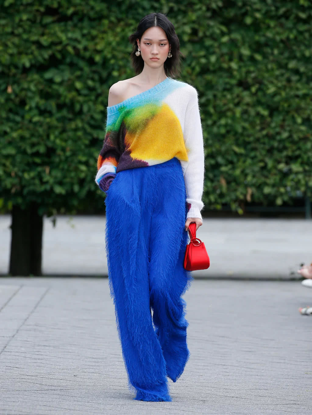 Oscar de la Renta 2025 Pre-Spring Abstract Watercolor Sweater