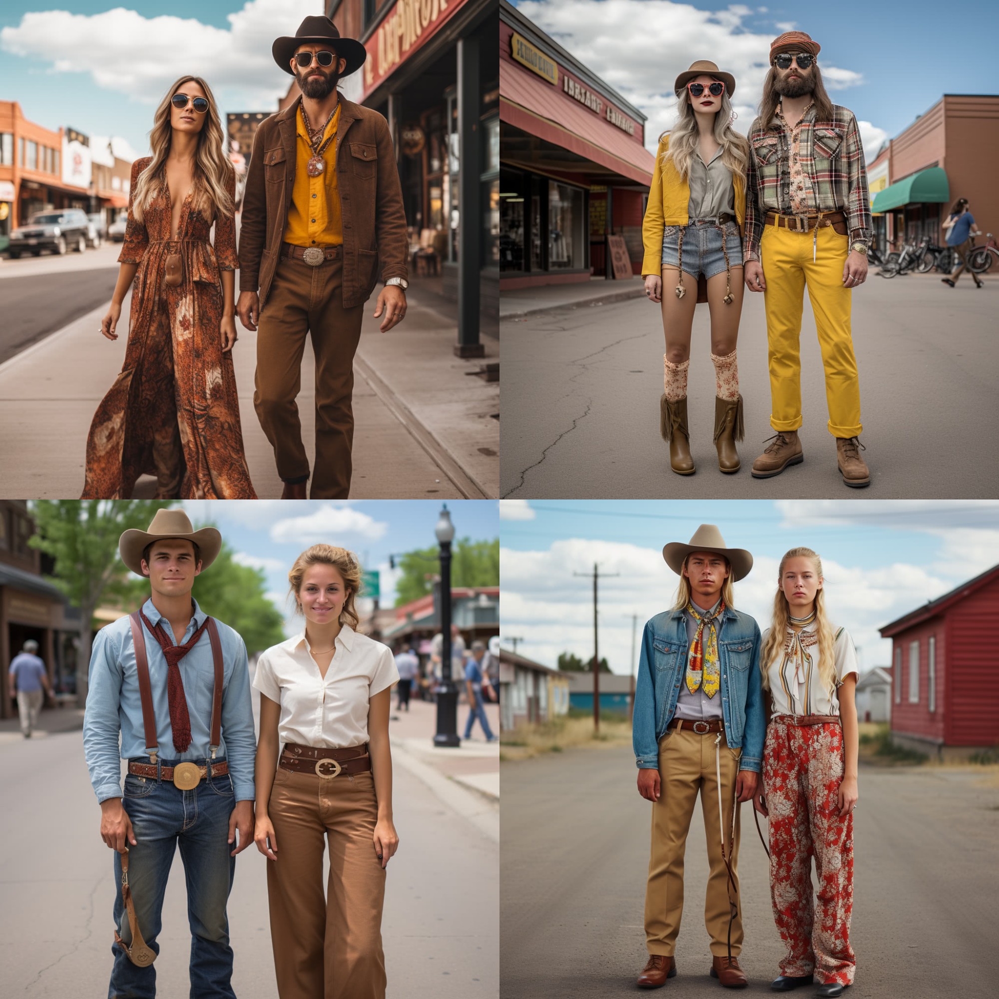 AI curated images of the average fashion style of individuals in Wyoming