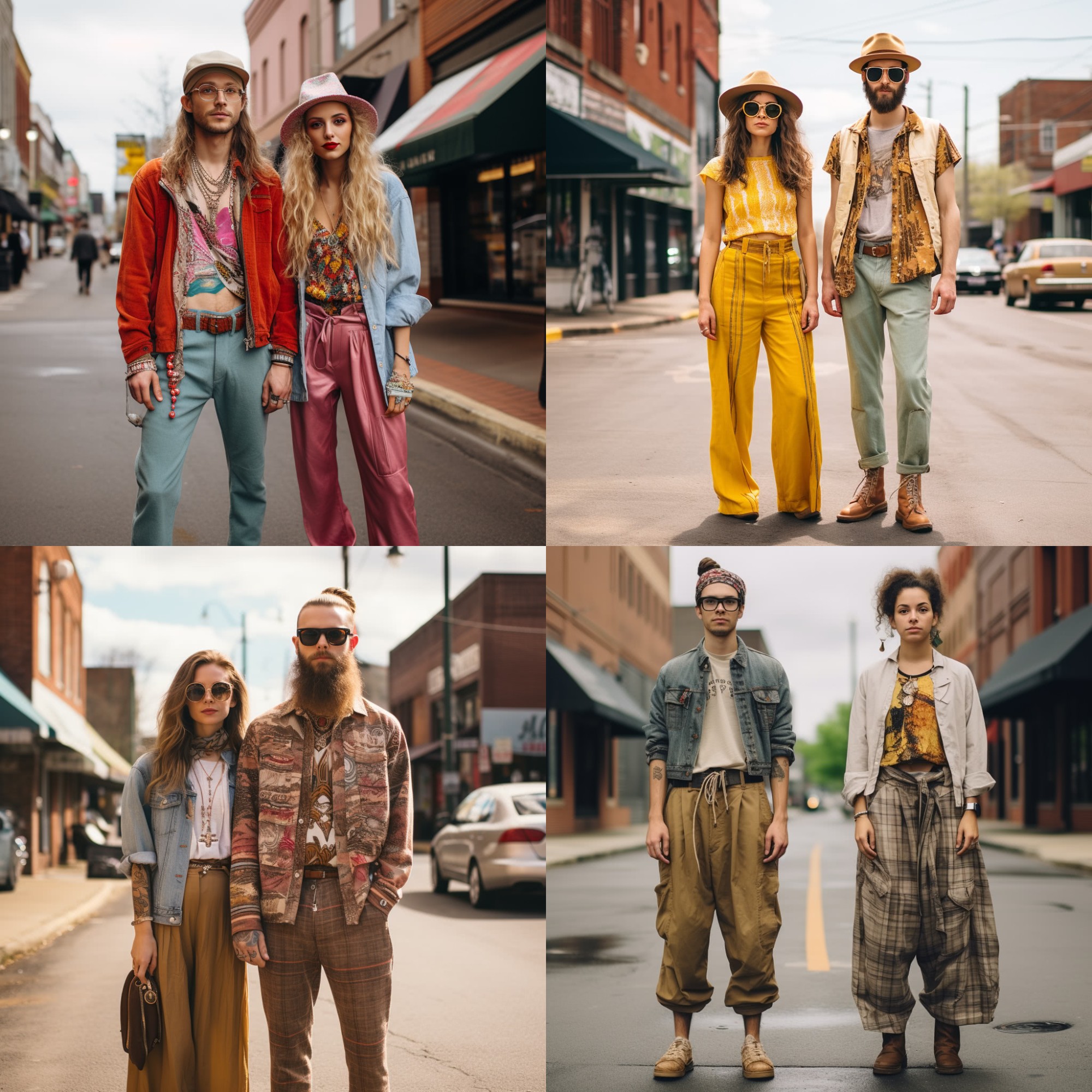 AI curated images of the average fashion style of individuals in Tennessee
