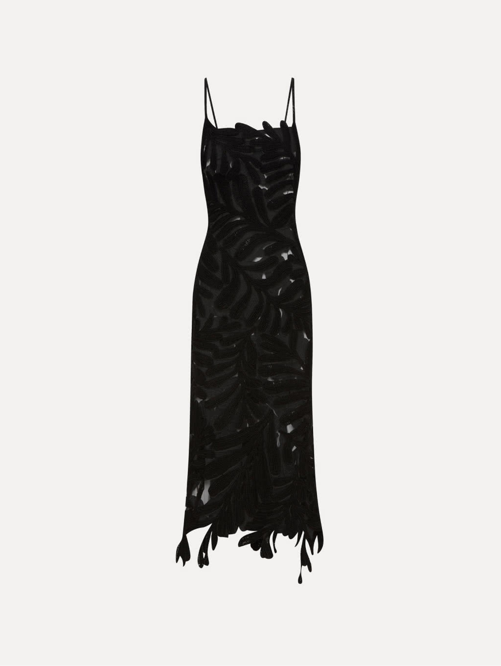 Oscar de la Renta Crocheted Fern Midi Dress