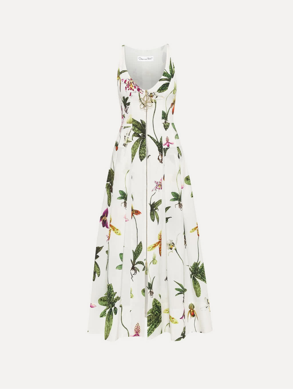 Oscar de la Renta Orchid Poplin dress