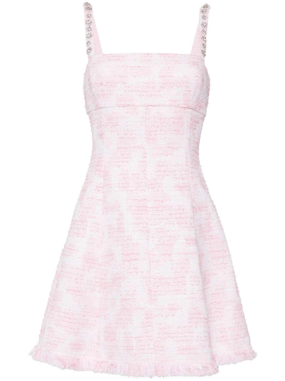 Oscar de la Renta Crystal-embellished Tweed Minidress