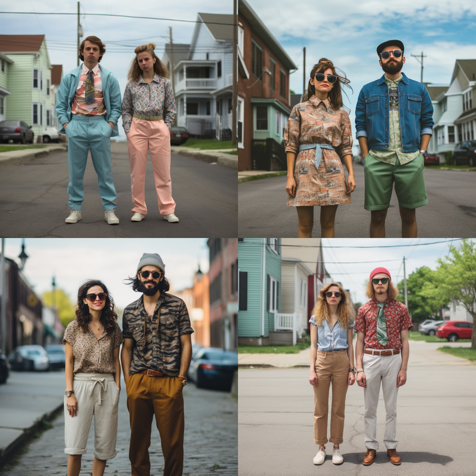 AI curated images of the average fashion style of individuals in Rhode Island