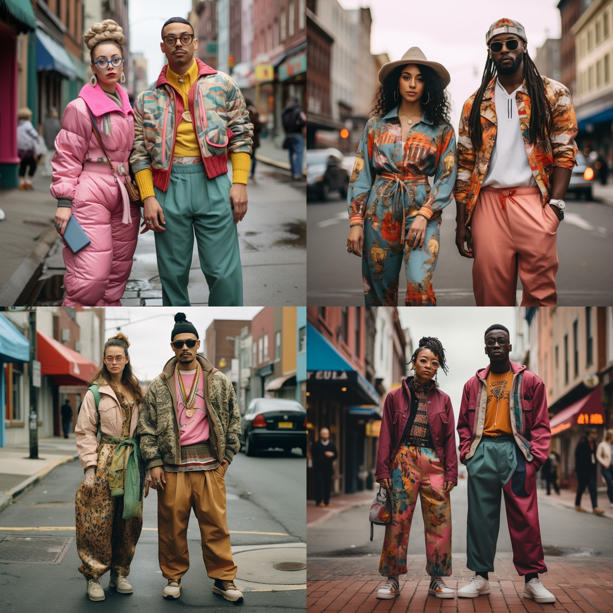 AI curated images of the average fashion style of individuals in Pennsylvania