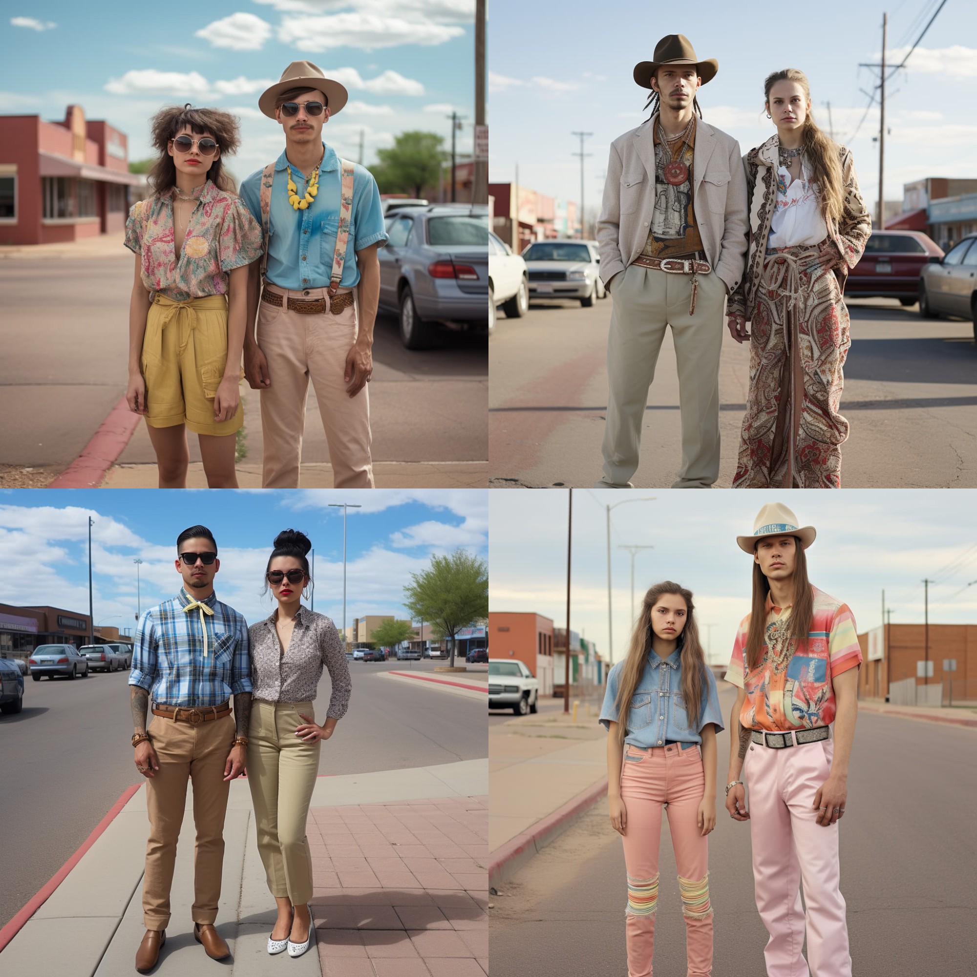 AI curated images of the average fashion style of individuals in Oklahoma