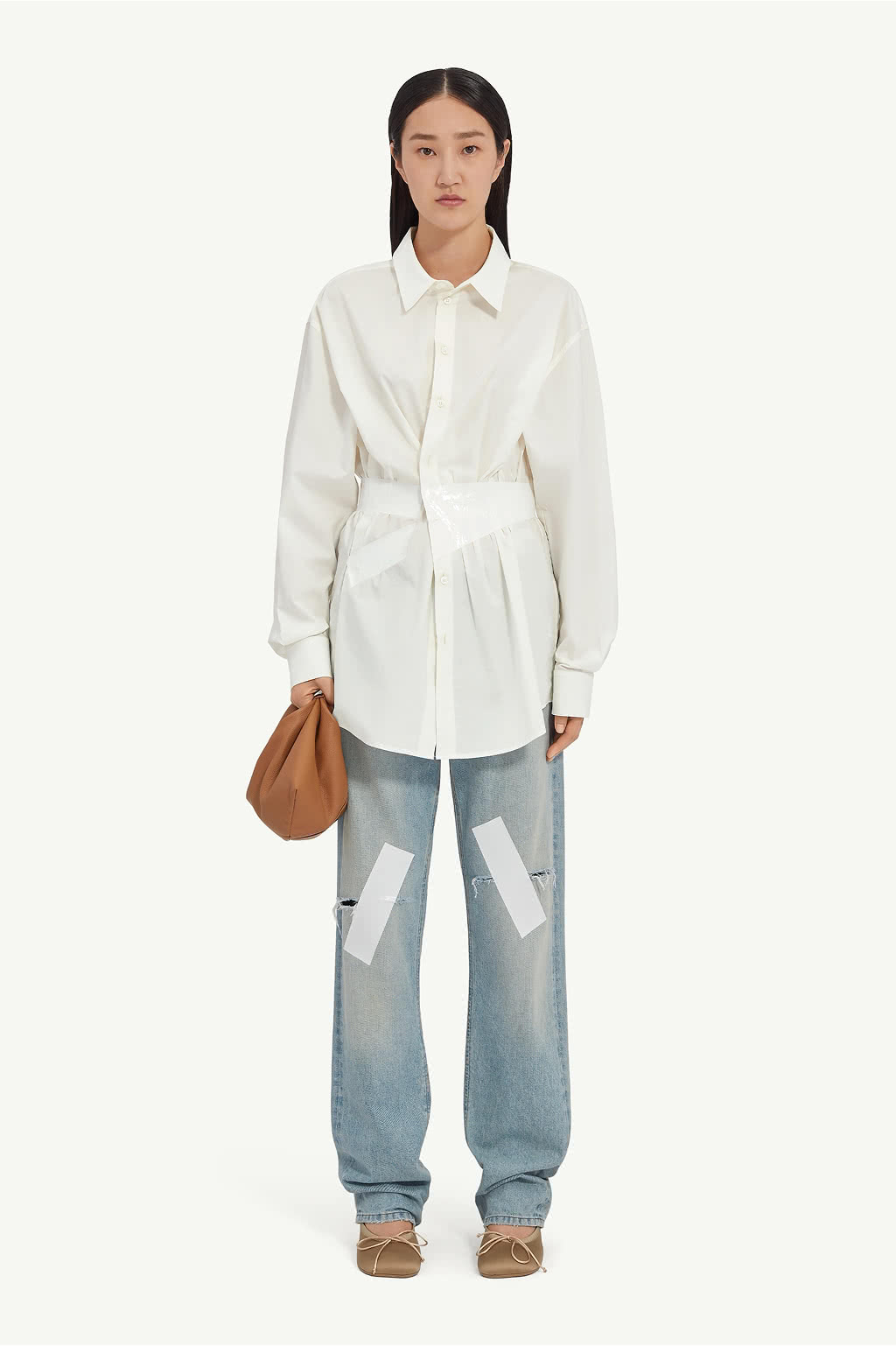 MM6 Maison Margiela Taped poplin shirt