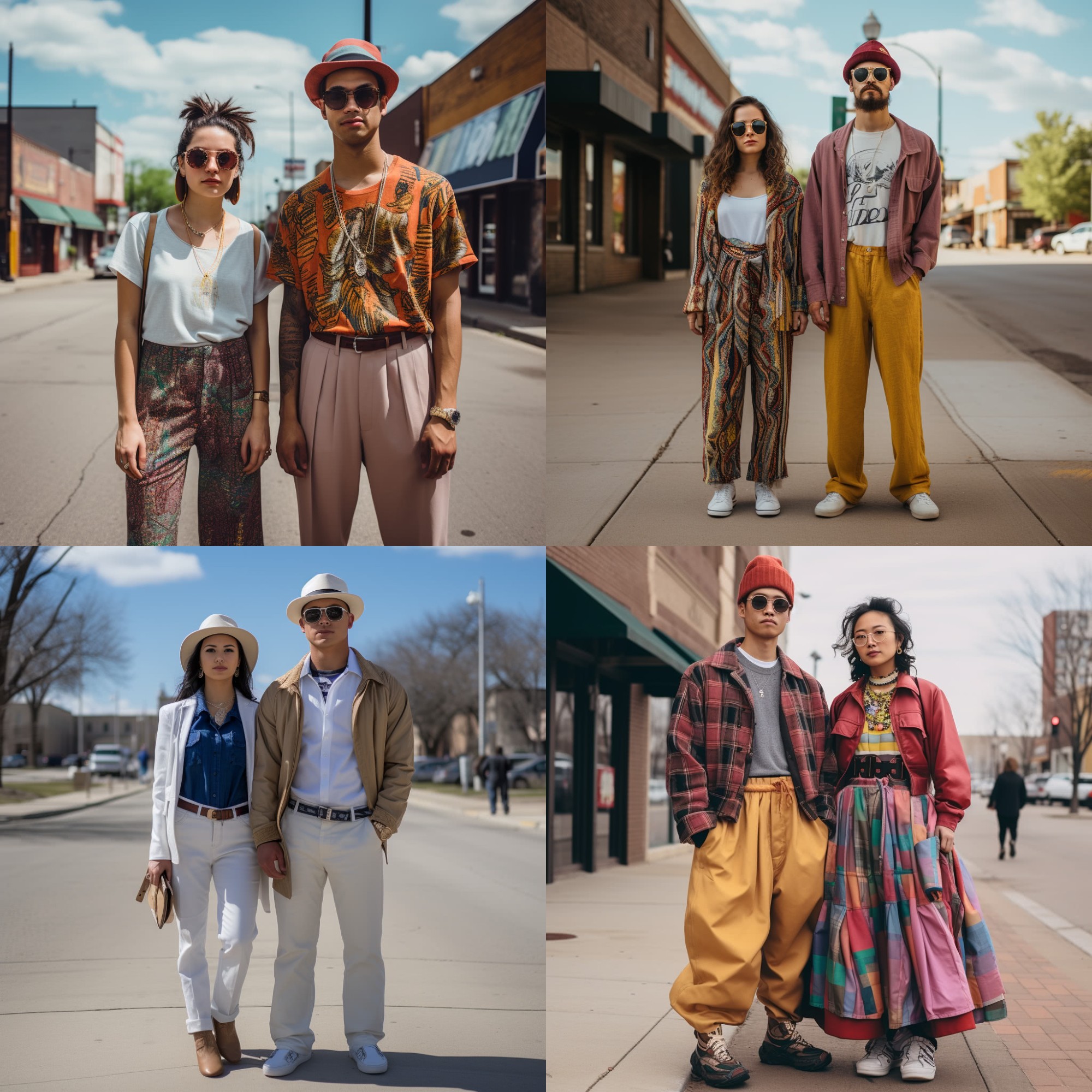 AI curated images of the average fashion style of individuals in Nebraska