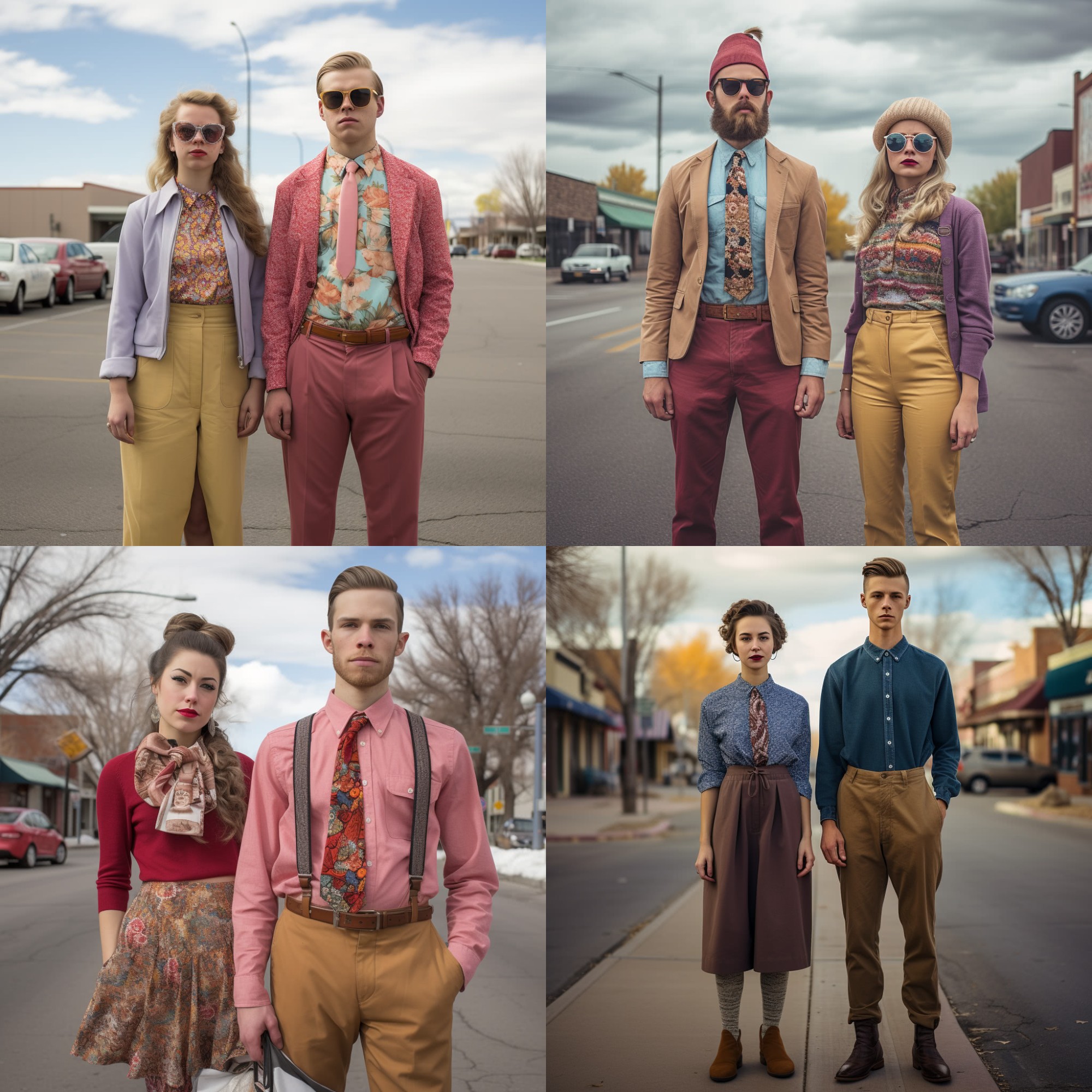AI curated images of the average fashion style of individuals in Utah