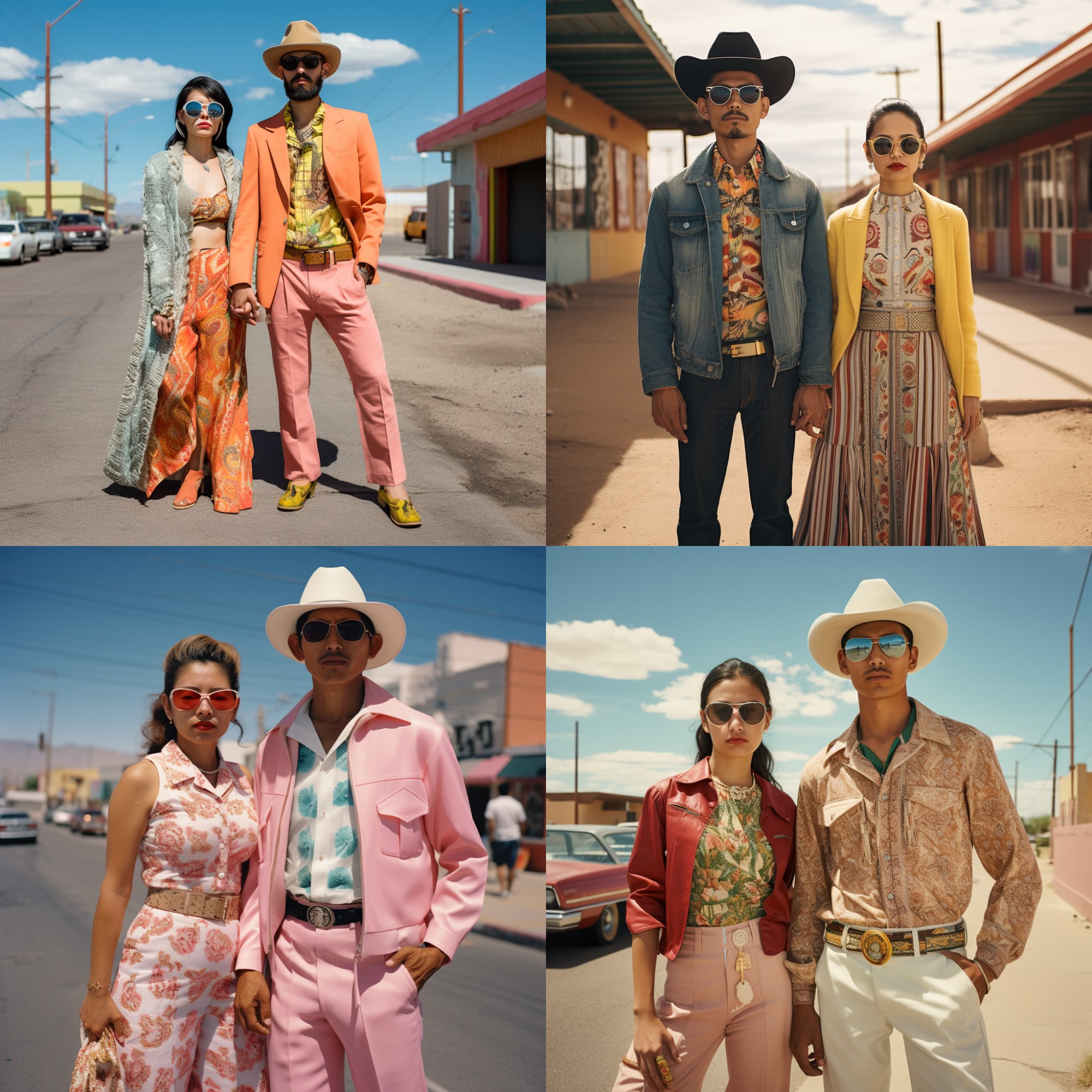 AI curated images of the average fashion style of individuals in New Mexico