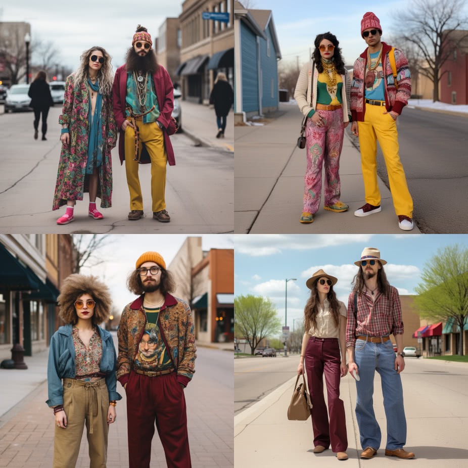  AI curated images of the average fashion style of individuals in Iowa