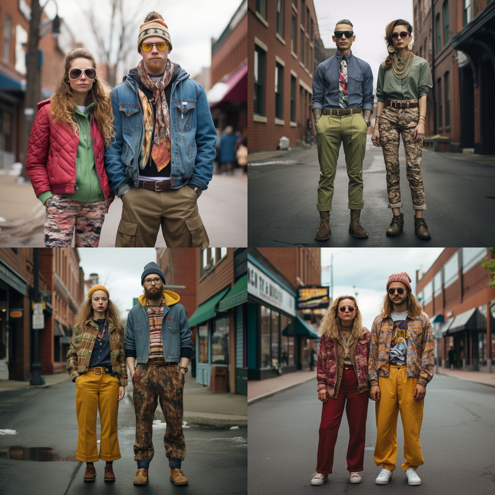 AI curated images of the average fashion style of individuals in New Hampshire