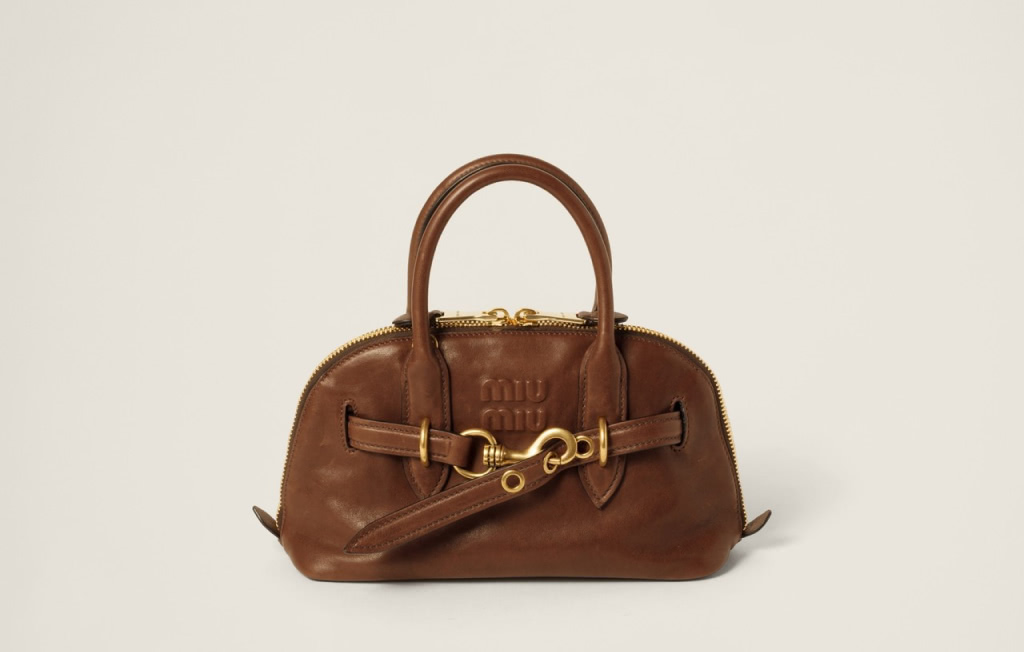 Miu Miu Aventure nappa leather top-handle bag