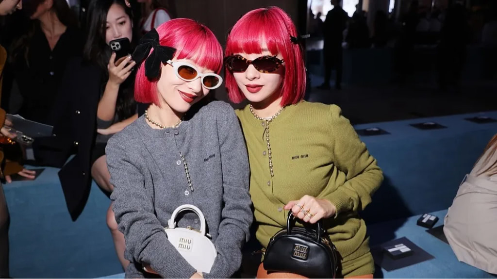 Japanese band Amiaya at the Miu Miu Spring Summer 2024 show